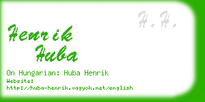 henrik huba business card